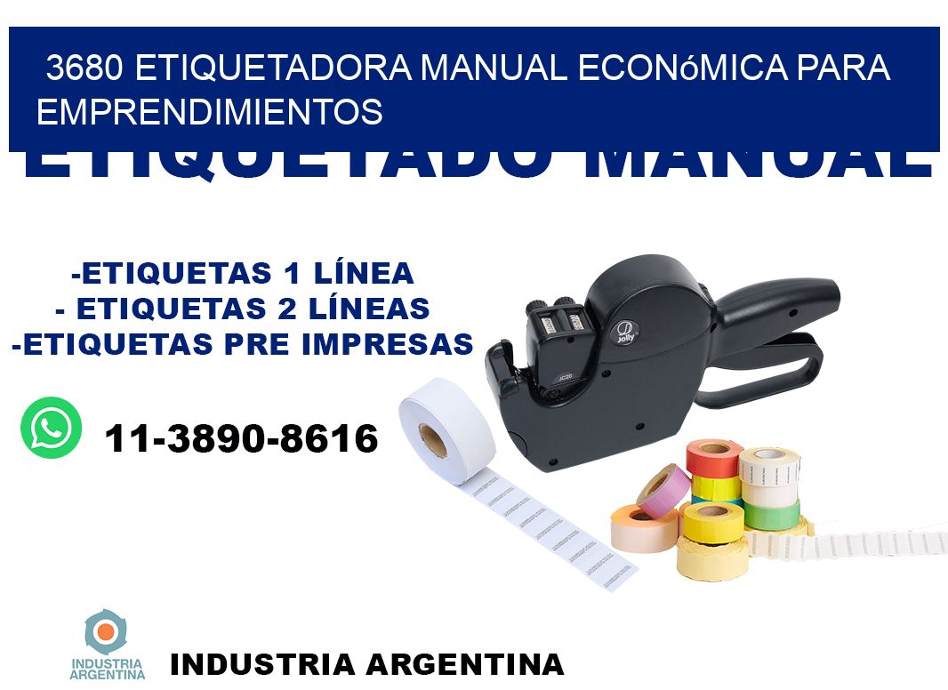 3680 etiquetadora manual económica para emprendimientos