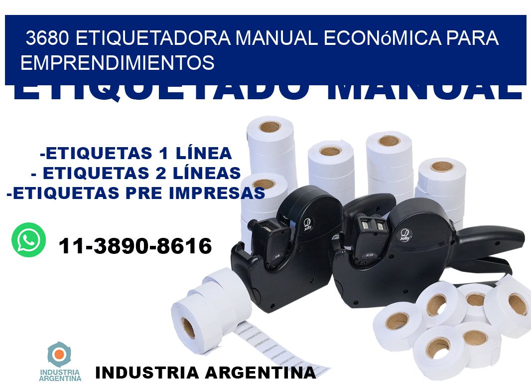 3680 etiquetadora manual económica para emprendimientos