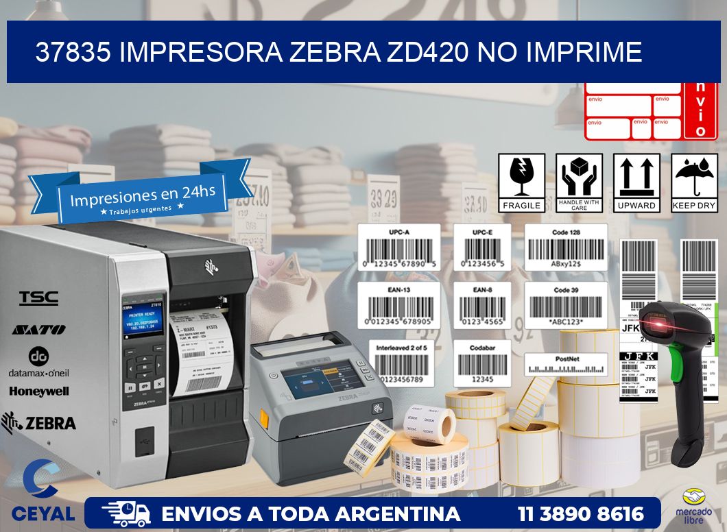 37835 Impresora Zebra ZD420 no imprime