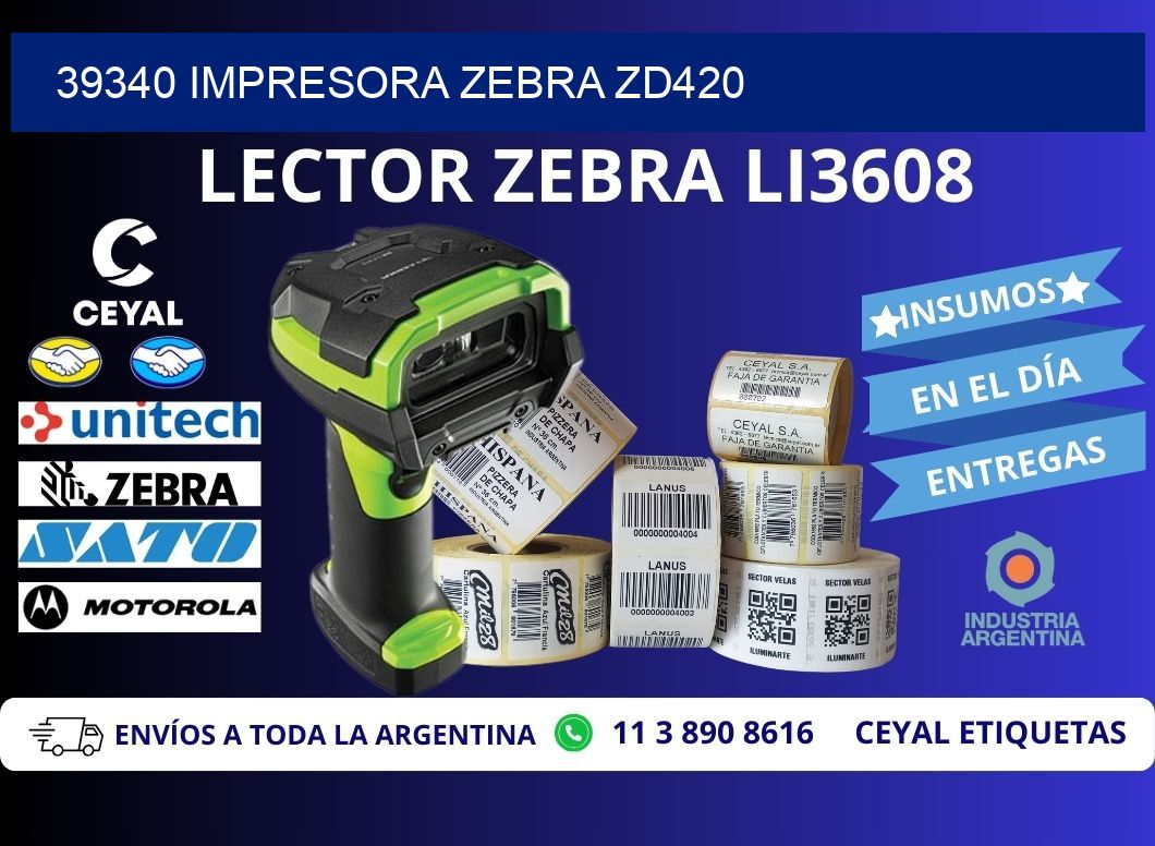 39340 Impresora Zebra ZD420