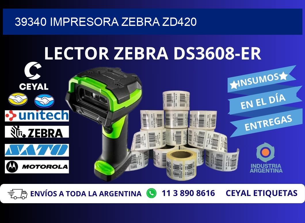 39340 Impresora Zebra ZD420