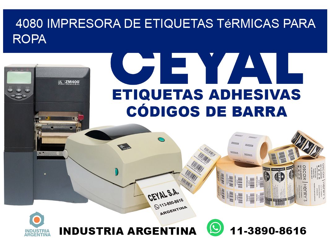 4080 impresora de etiquetas térmicas para ropa