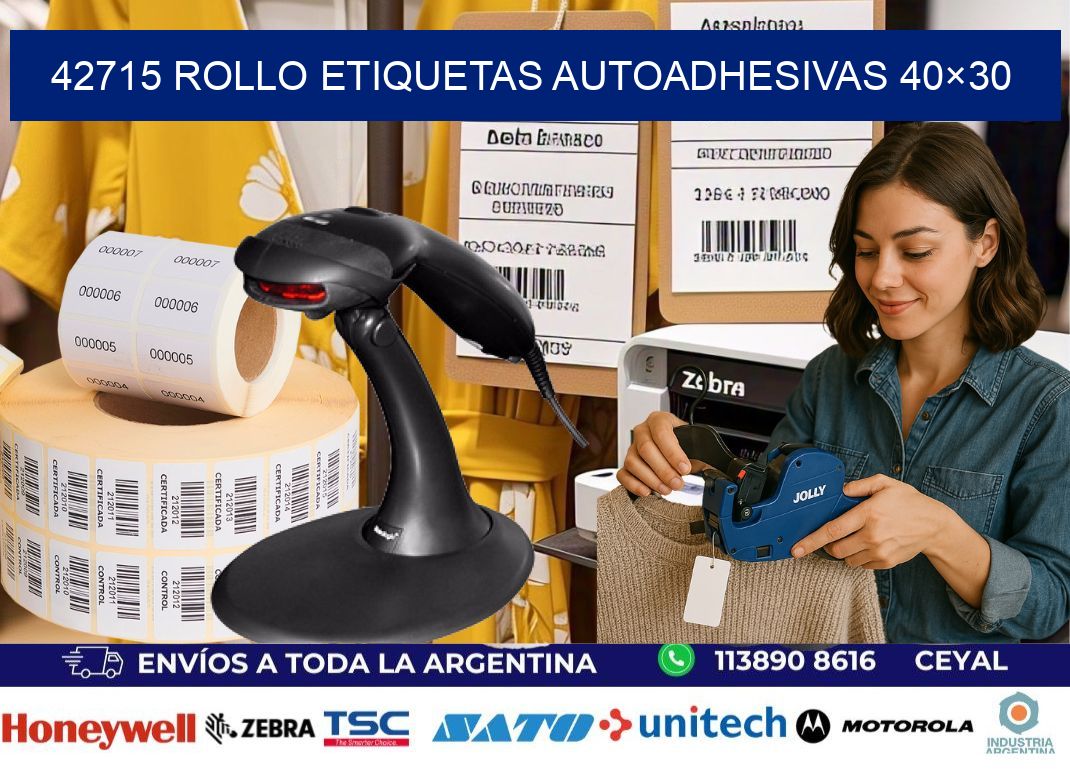 42715 Rollo Etiquetas autoadhesivas 40×30