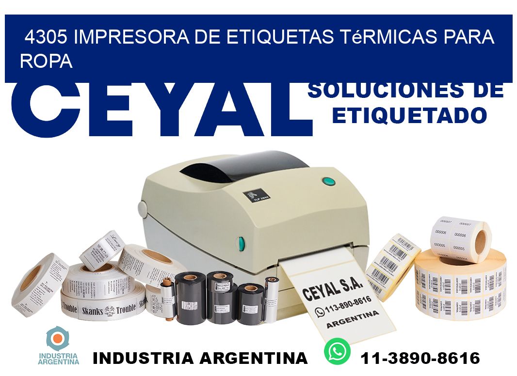 4305 impresora de etiquetas térmicas para ropa