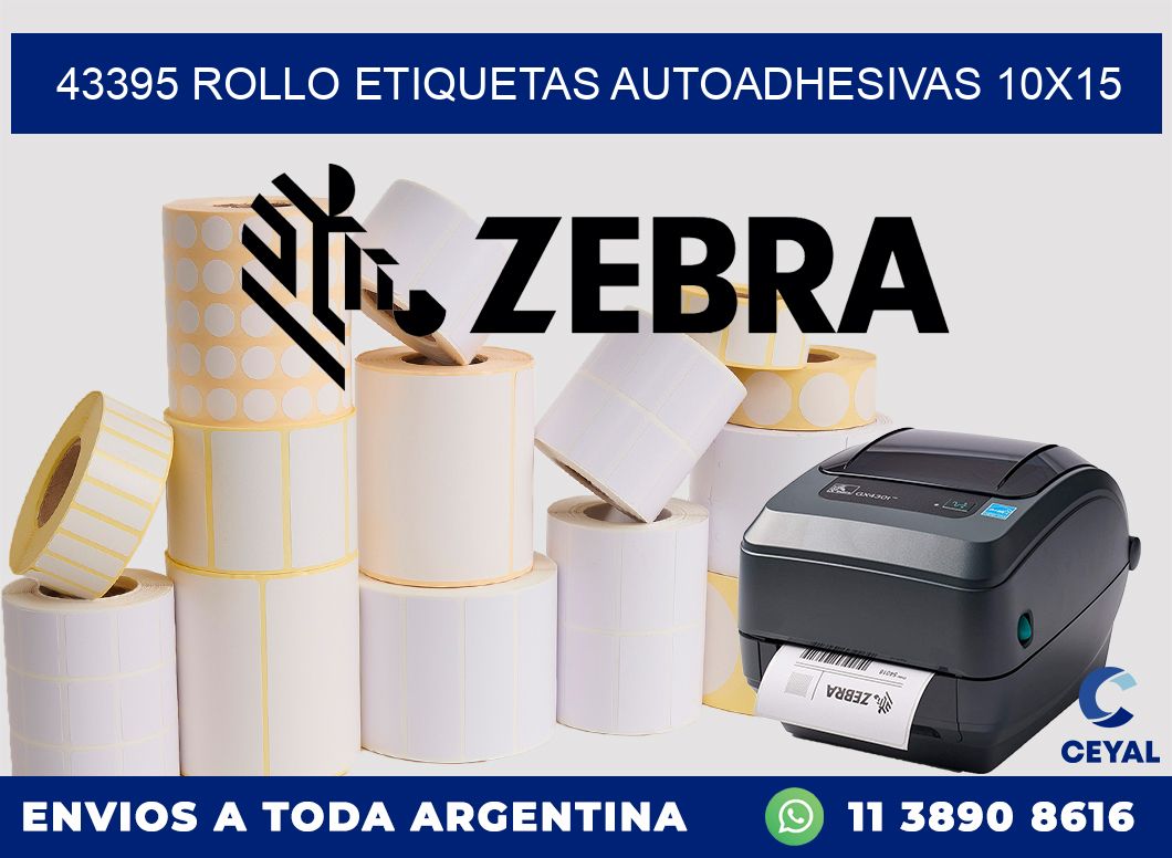 43395 Rollo Etiquetas autoadhesivas 10x15