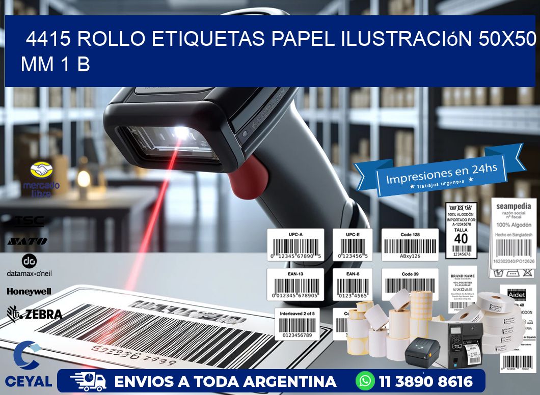 4415 Rollo Etiquetas Papel Ilustración 50×50 Mm 1 B