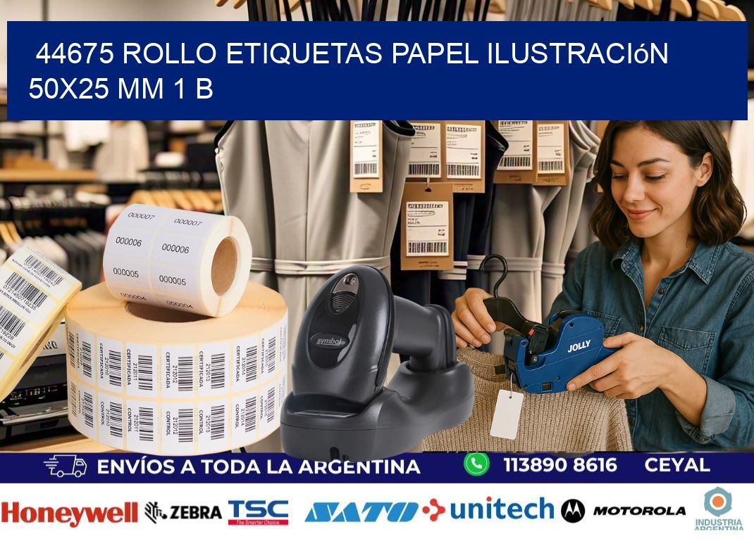 44675 Rollo Etiquetas Papel Ilustración 50×25 Mm 1 B