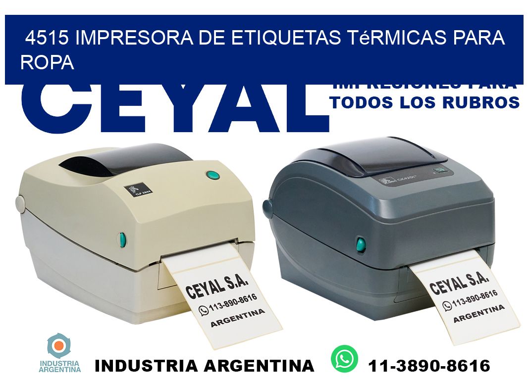 4515 impresora de etiquetas térmicas para ropa
