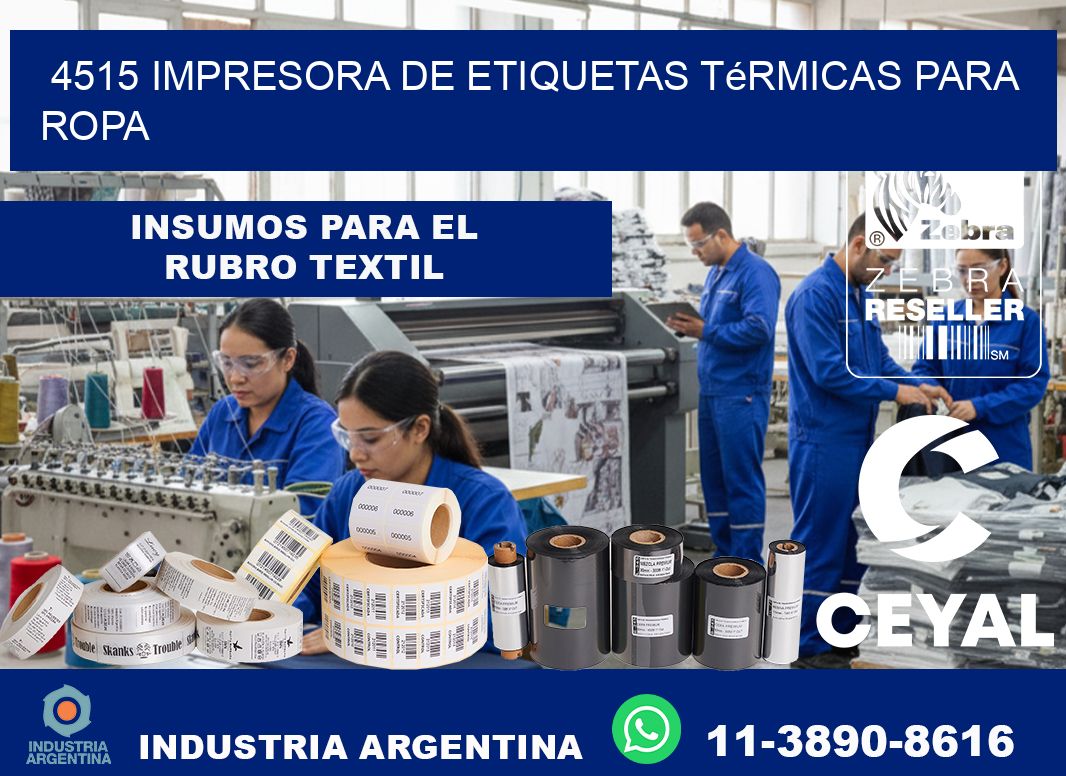 4515 impresora de etiquetas térmicas para ropa