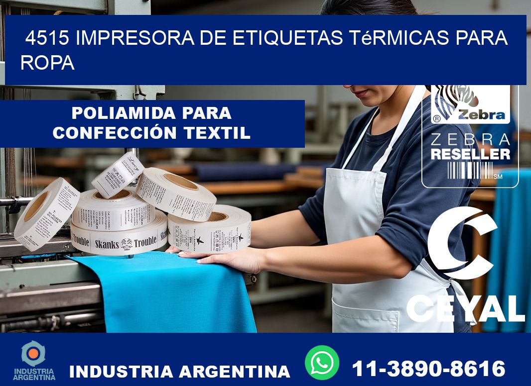 4515 impresora de etiquetas térmicas para ropa