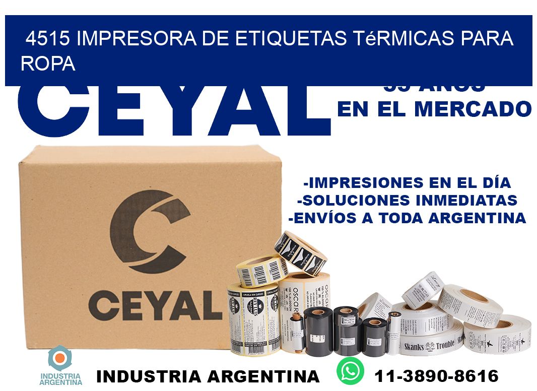 4515 impresora de etiquetas térmicas para ropa