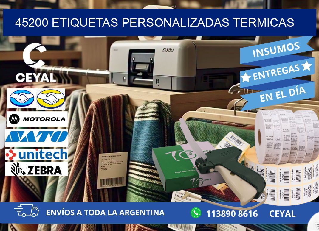 45200 Etiquetas personalizadas termicas