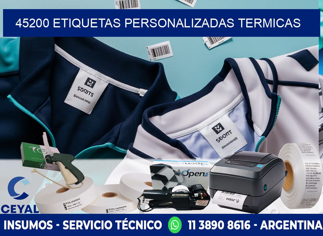 45200 Etiquetas personalizadas termicas