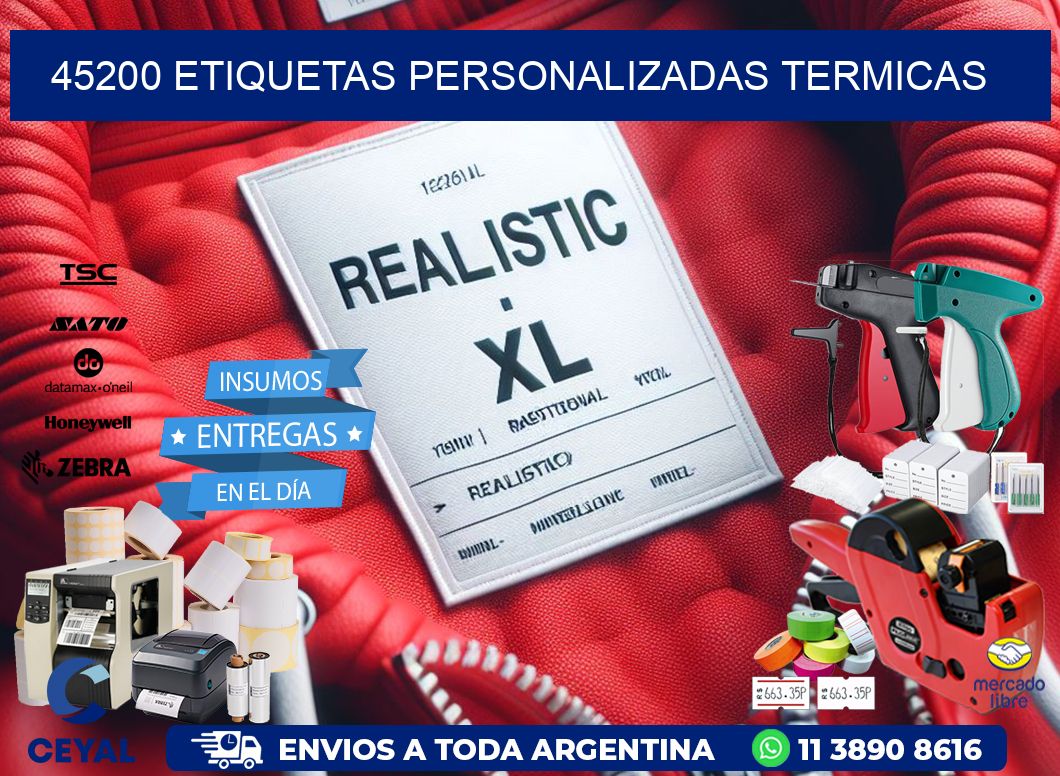 45200 Etiquetas personalizadas termicas