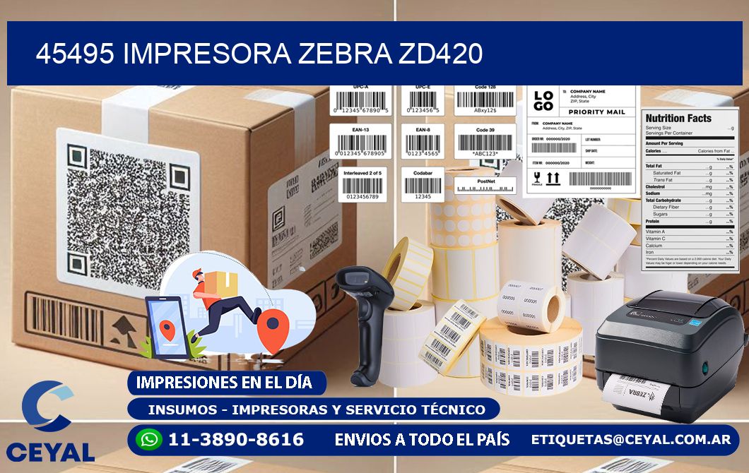 45495 Impresora Zebra ZD420