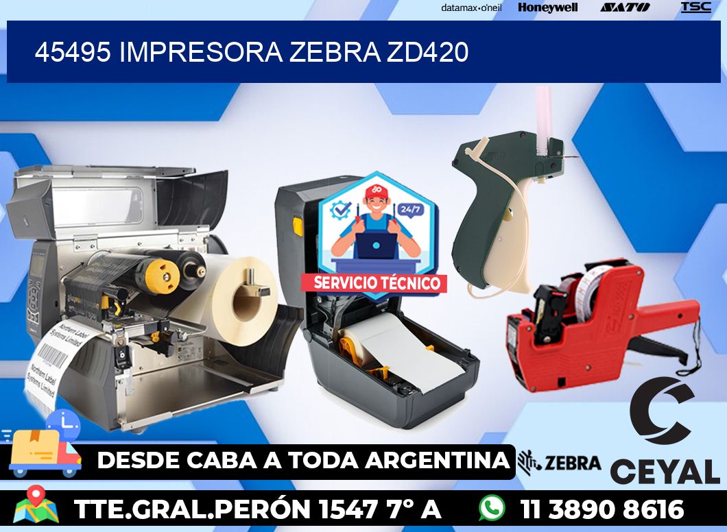 45495 Impresora Zebra ZD420