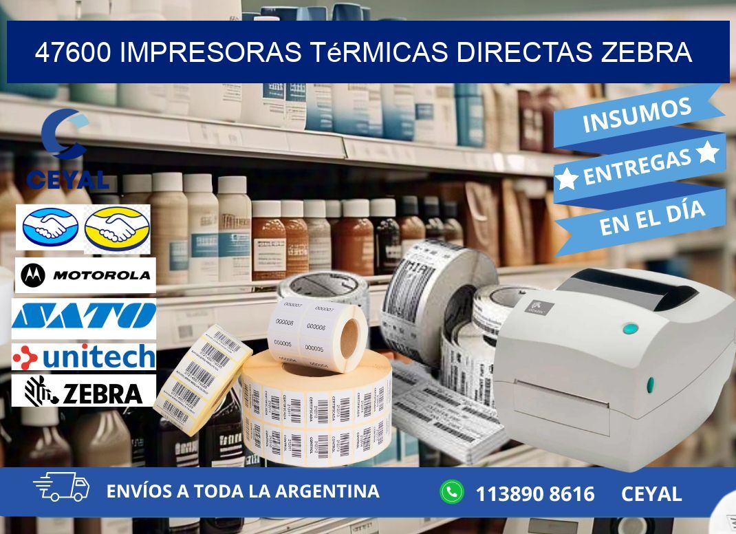 47600 impresoras térmicas directas zebra