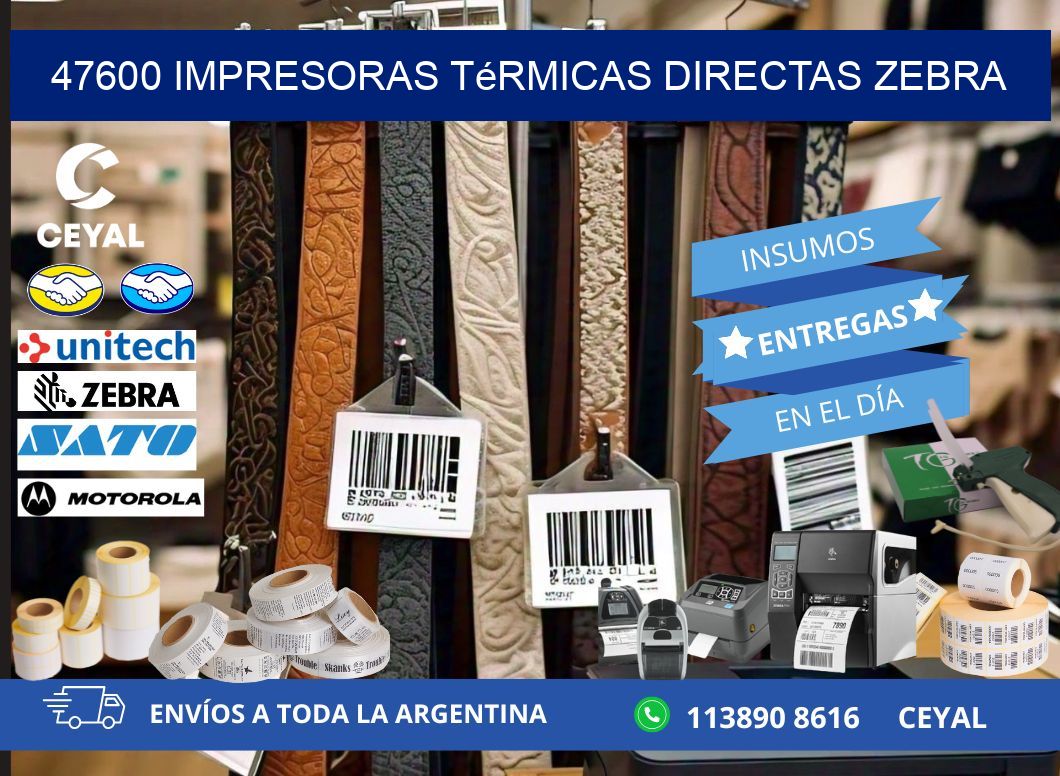 47600 impresoras térmicas directas zebra