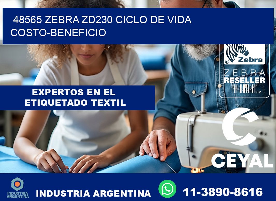 48565 Zebra ZD230 ciclo de vida costo-beneficio