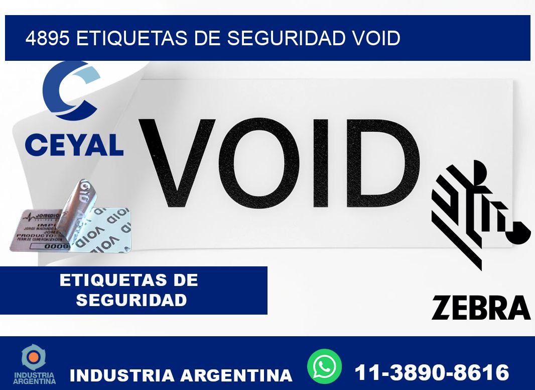 4895 etiquetas de seguridad void