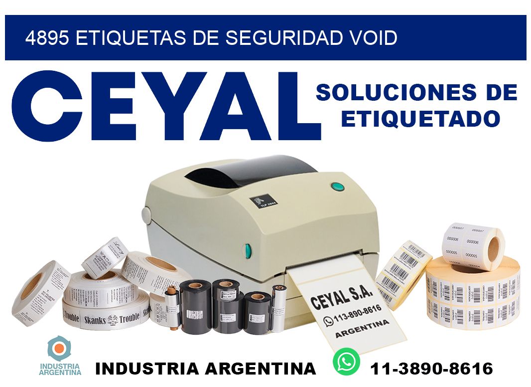 4895 etiquetas de seguridad void