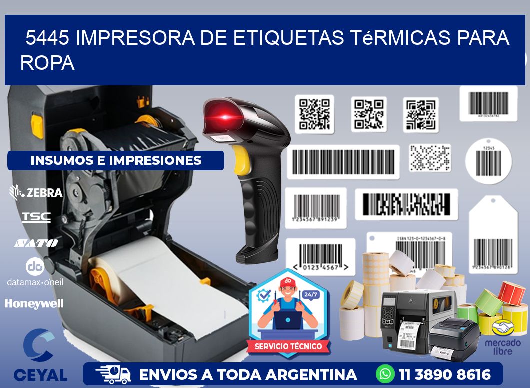 5445 impresora de etiquetas térmicas para ropa