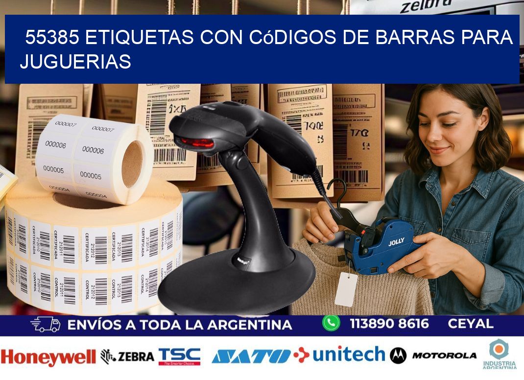 55385 etiquetas con códigos de barras para juguerias