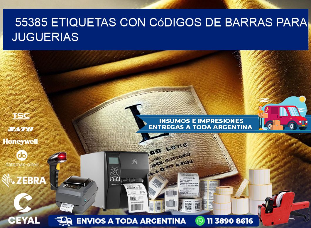 55385 etiquetas con códigos de barras para juguerias