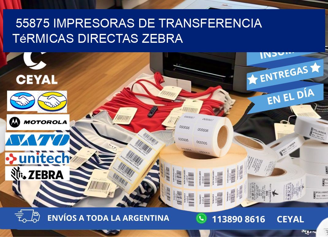 55875 impresoras de Transferencia  térmicas directas zebra