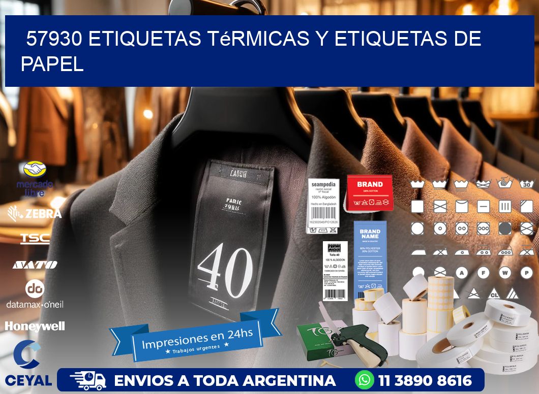 57930 etiquetas térmicas y etiquetas de papel