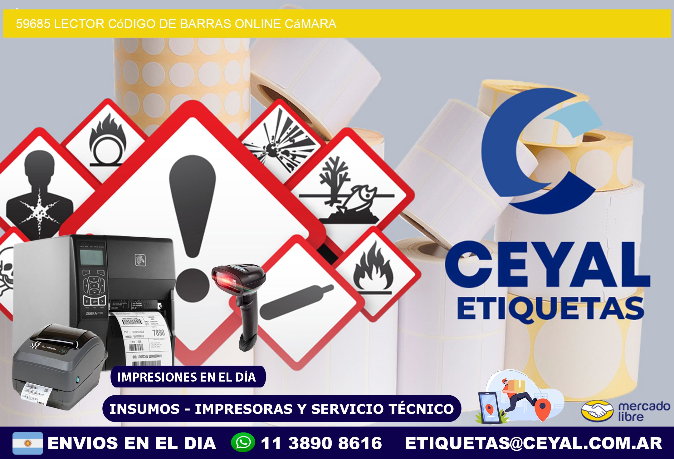 59685 Lector código de barras online cámara