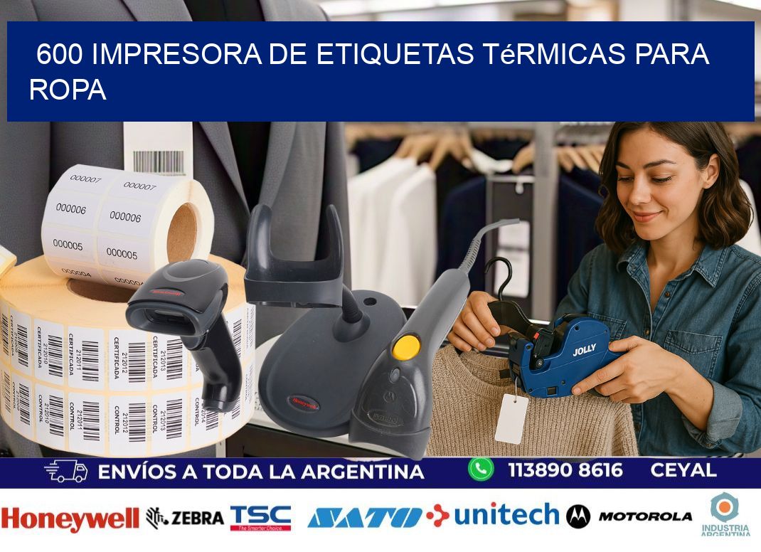 600 impresora de etiquetas térmicas para ropa