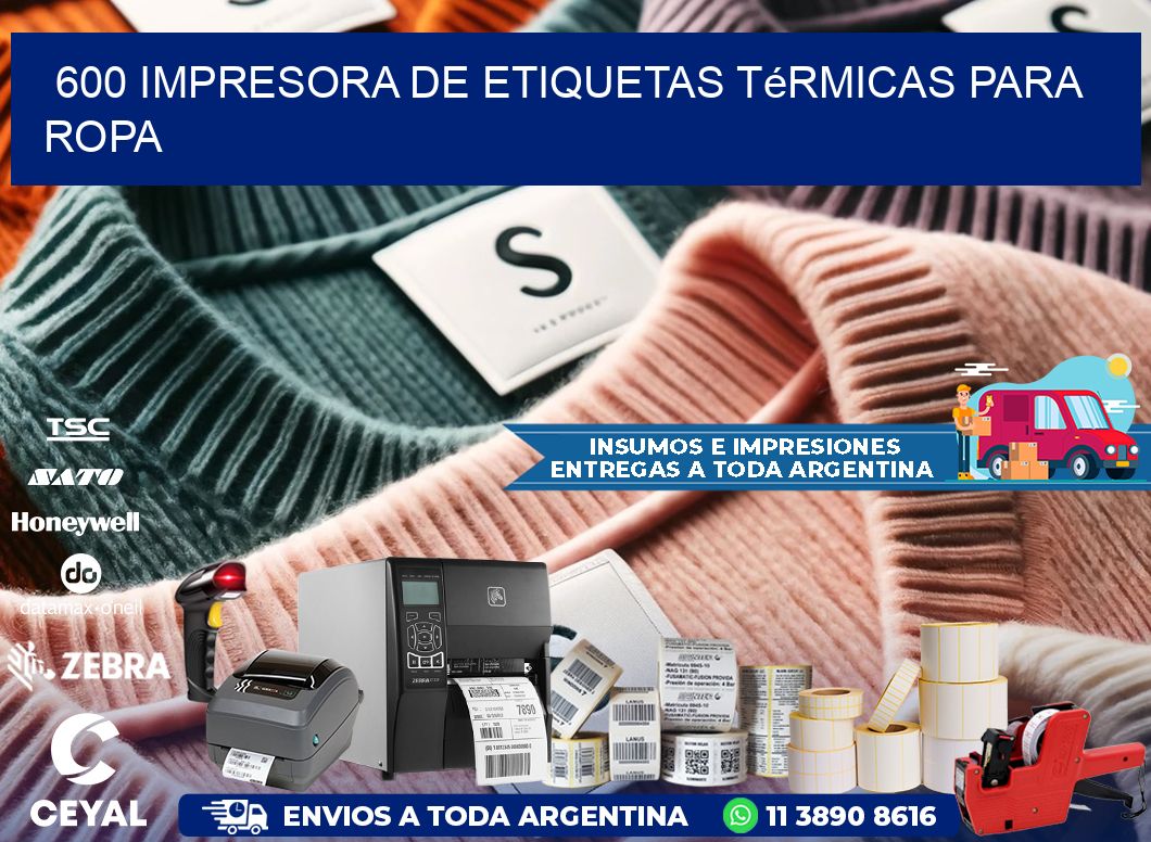 600 impresora de etiquetas térmicas para ropa