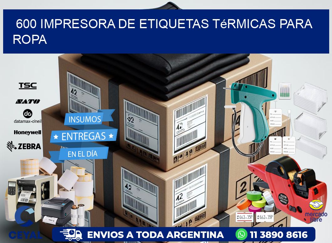 600 impresora de etiquetas térmicas para ropa