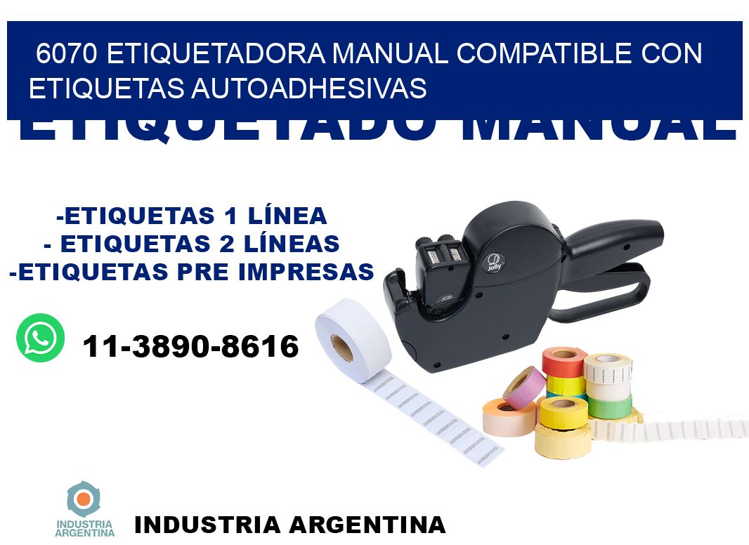 6070 etiquetadora manual compatible con etiquetas autoadhesivas