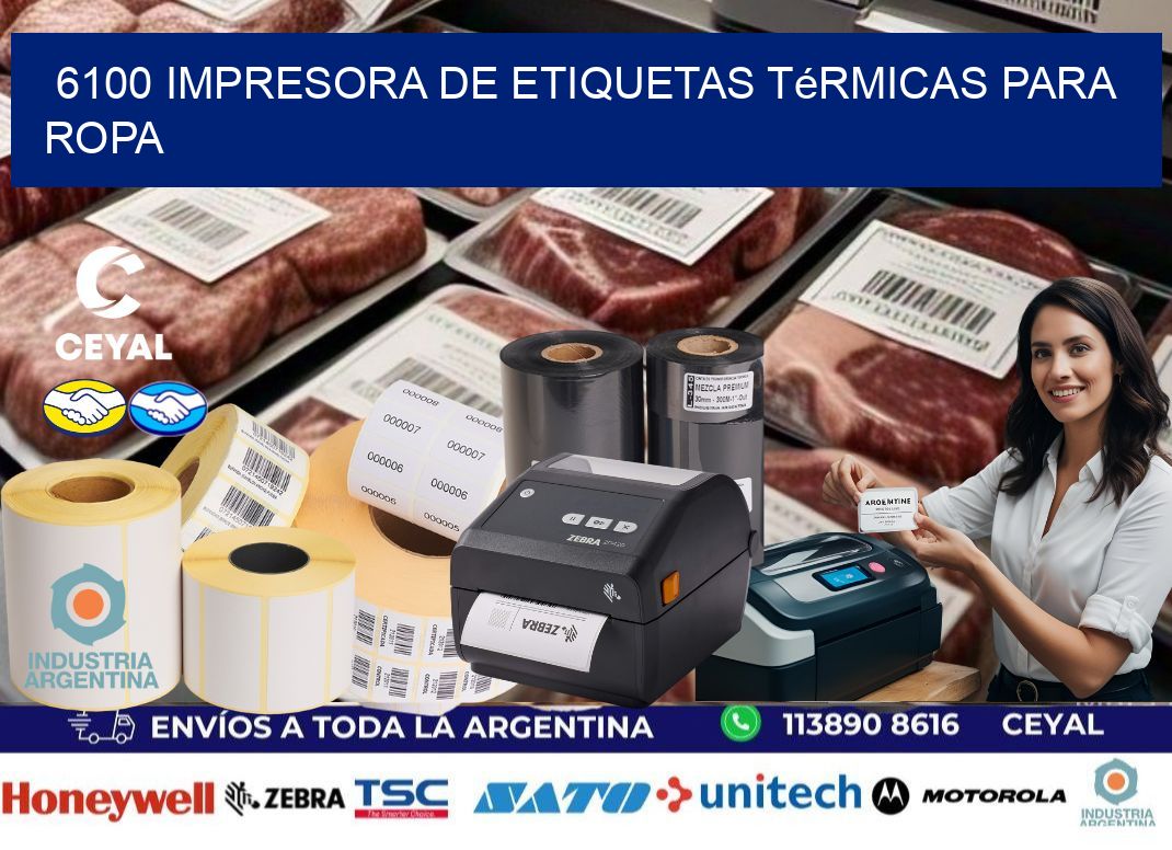 6100 impresora de etiquetas térmicas para ropa