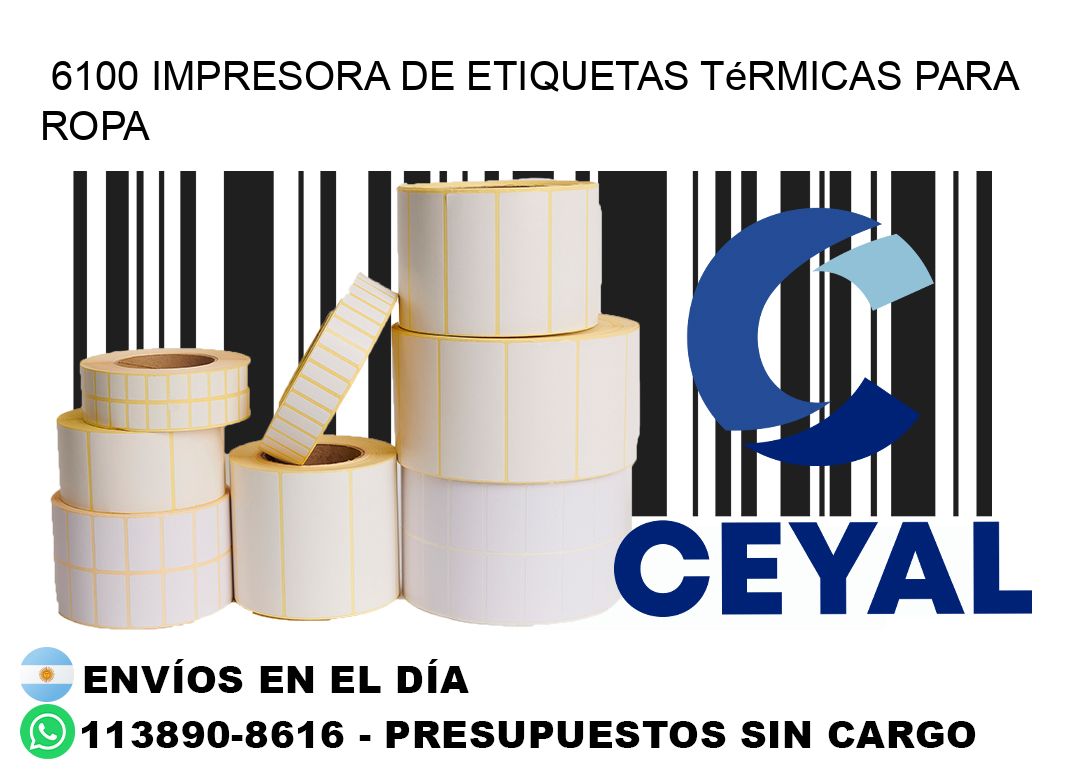 6100 impresora de etiquetas térmicas para ropa