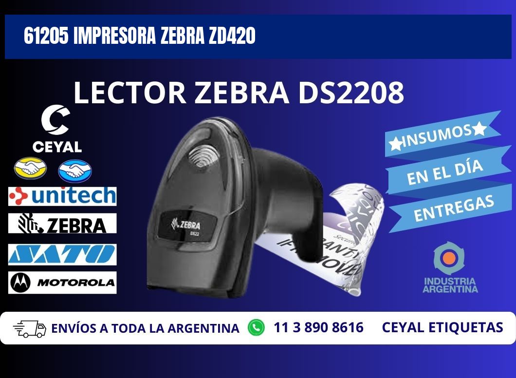 61205 Impresora Zebra ZD420