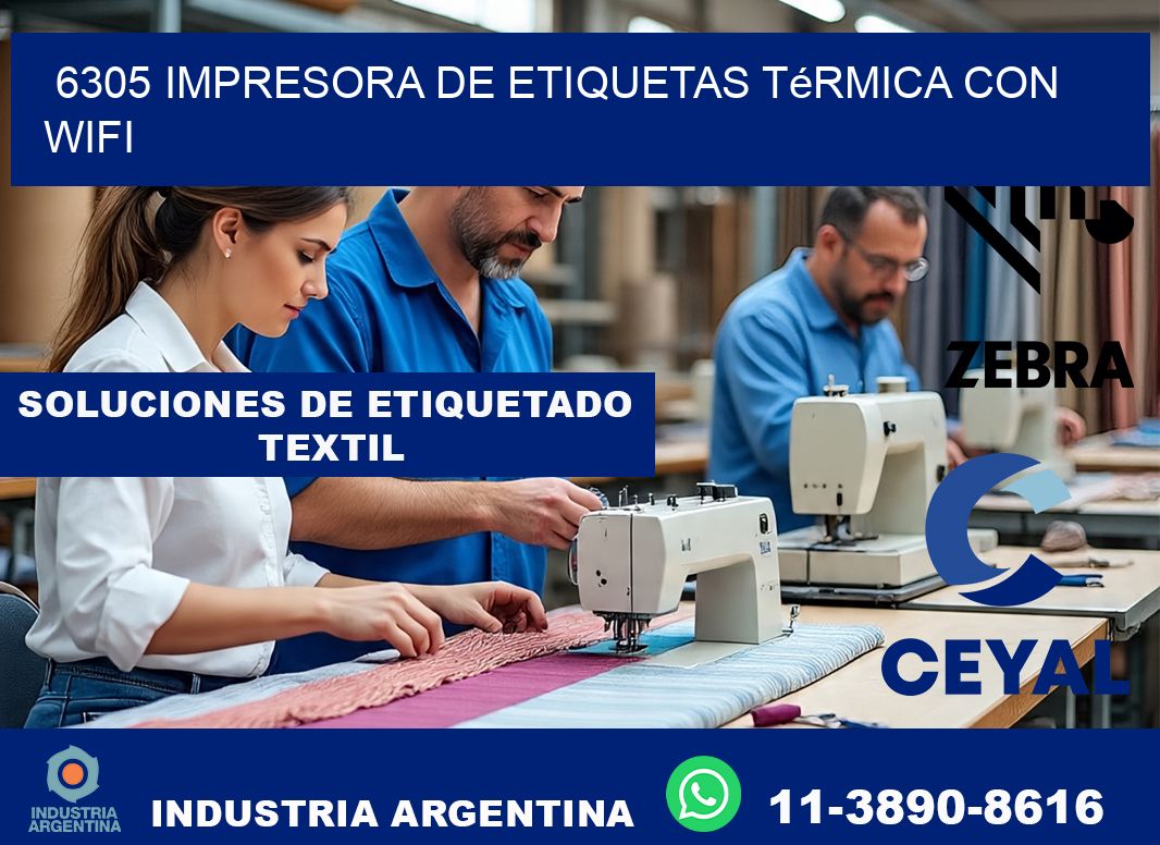 6305 impresora de etiquetas térmica con wifi
