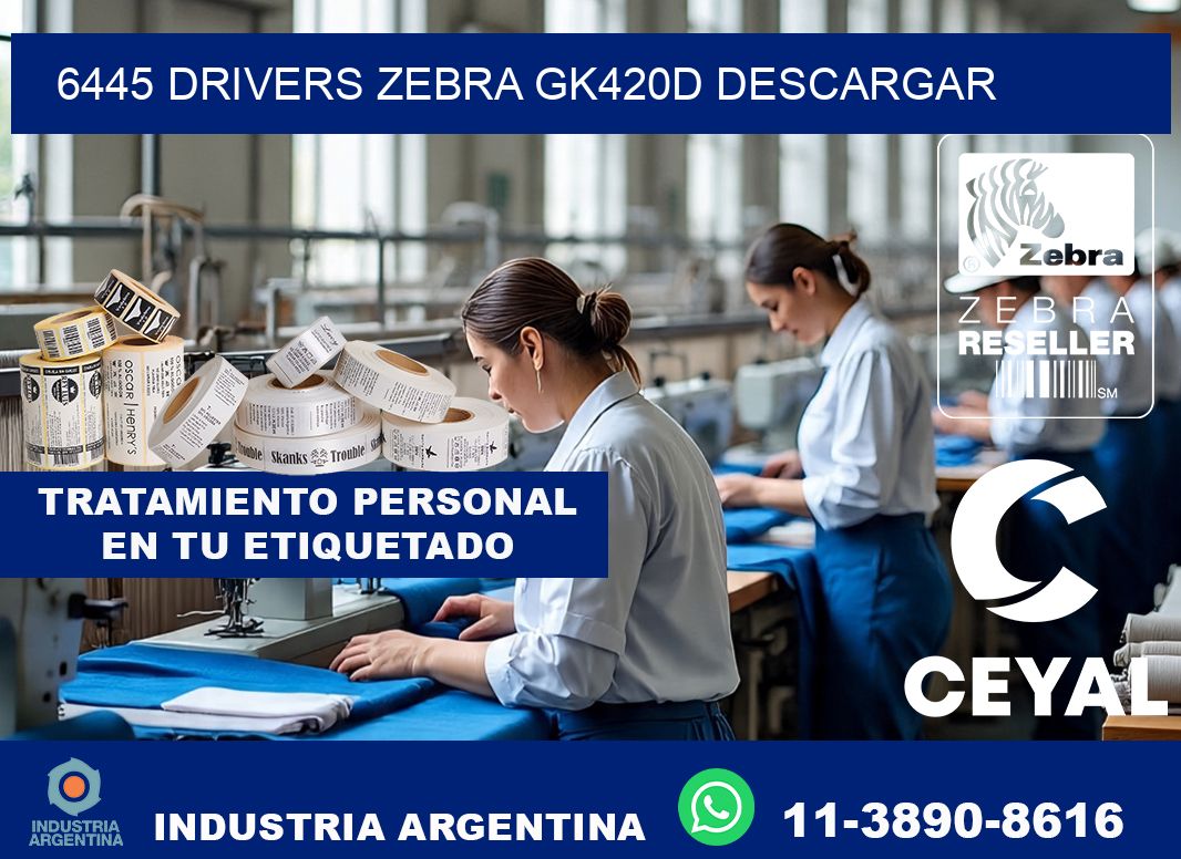 6445 drivers zebra gk420d descargar