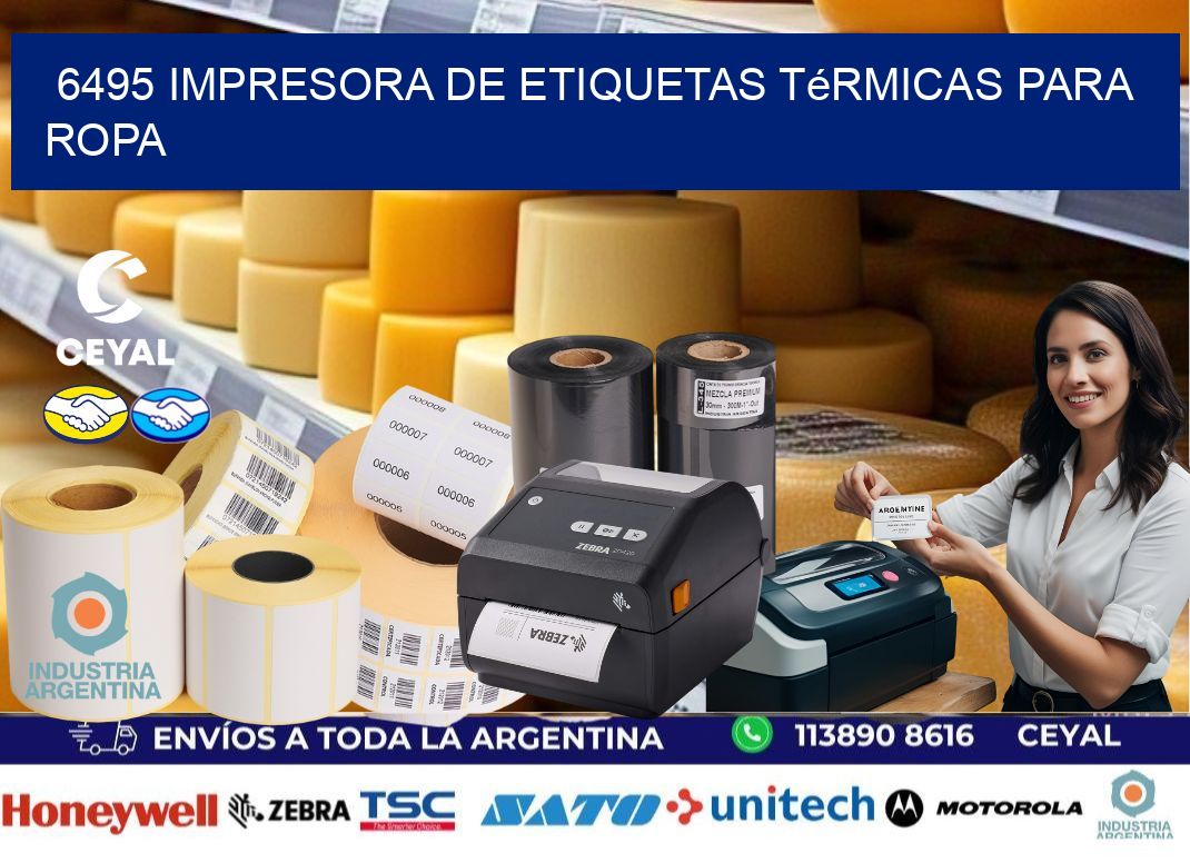 6495 impresora de etiquetas térmicas para ropa