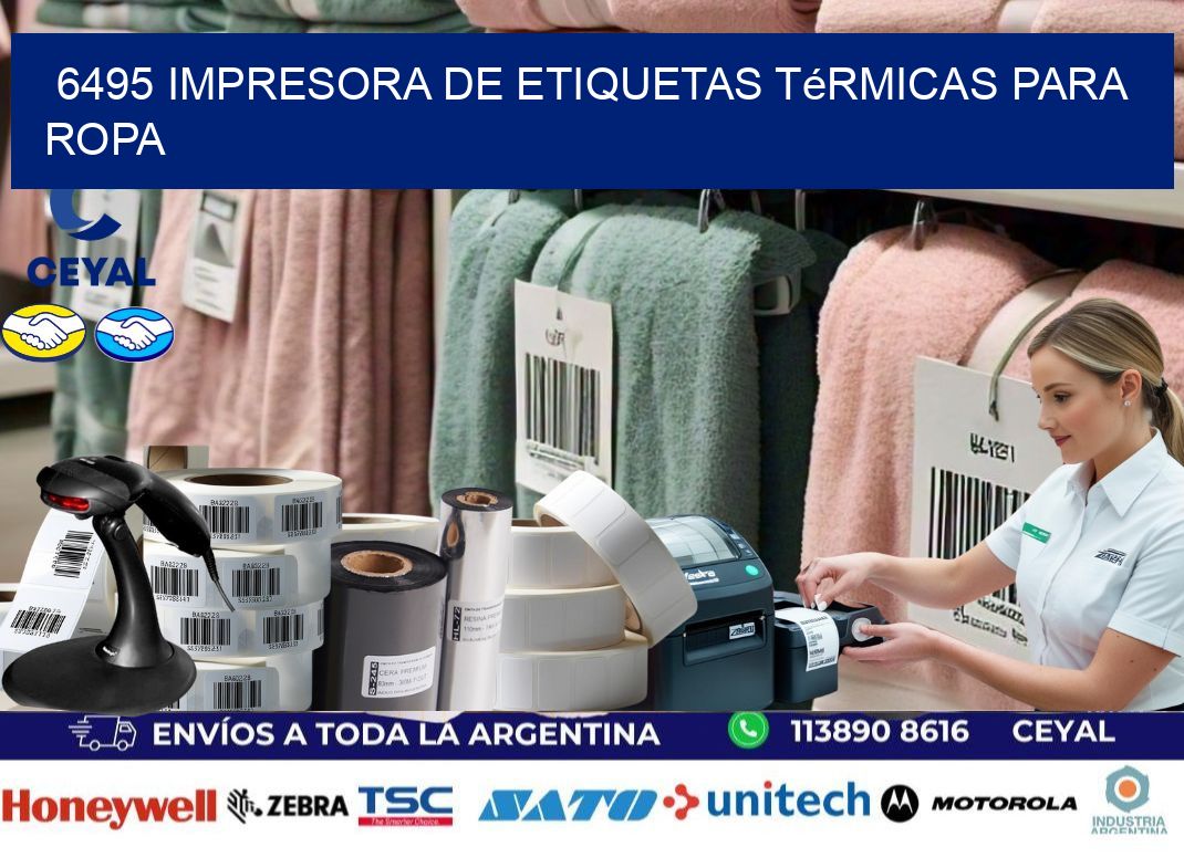 6495 impresora de etiquetas térmicas para ropa