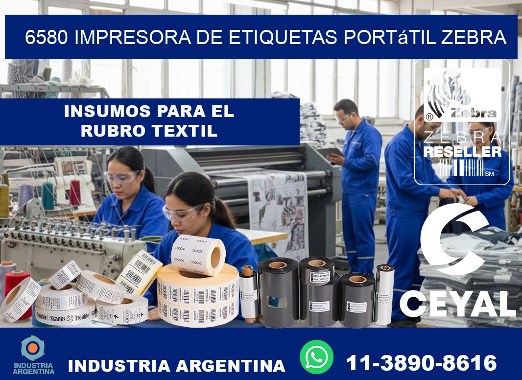 6580 impresora de etiquetas portátil Zebra