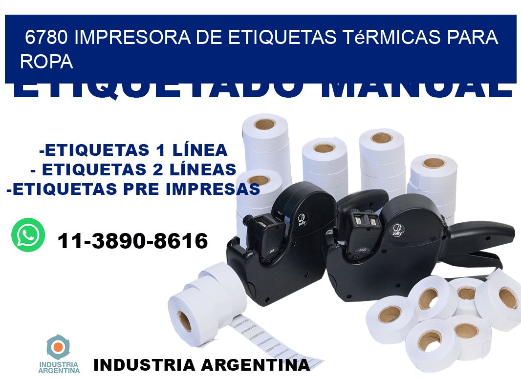 6780 impresora de etiquetas térmicas para ropa