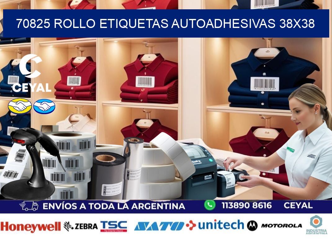 70825 Rollo Etiquetas autoadhesivas 38×38