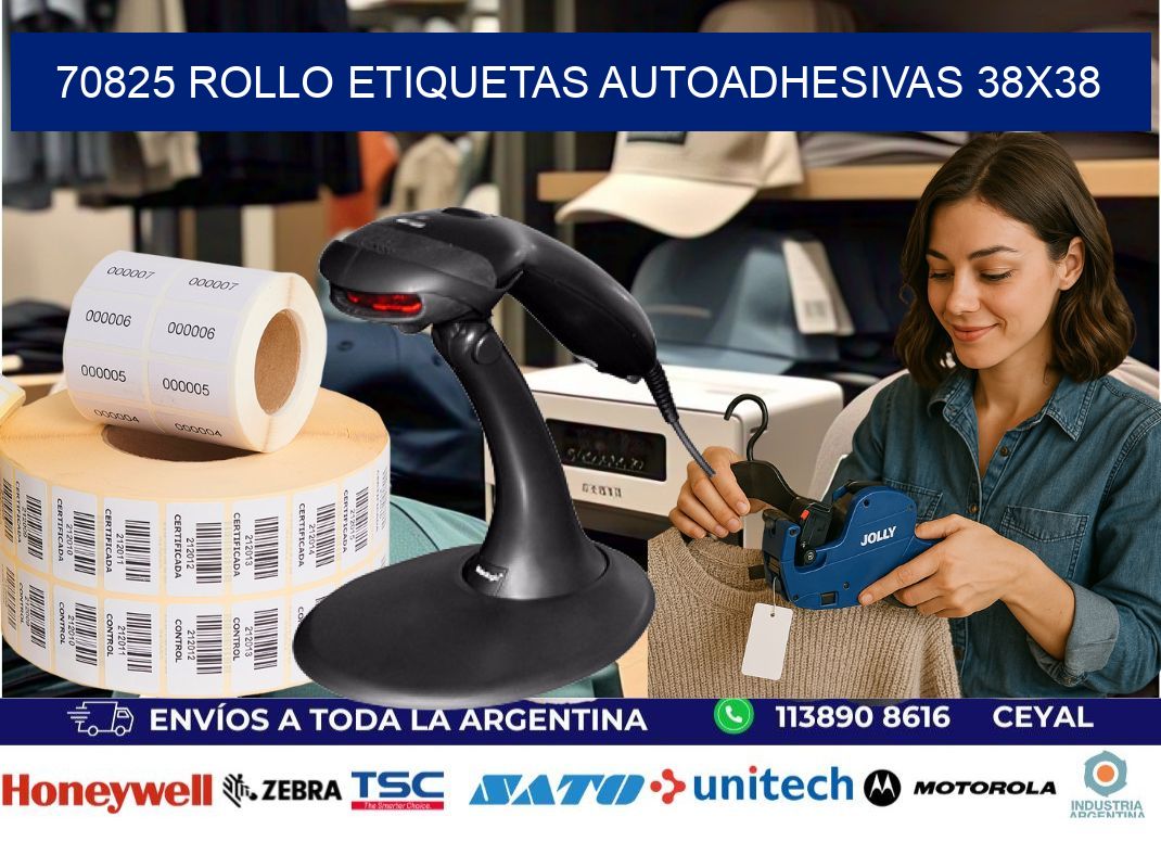70825 Rollo Etiquetas autoadhesivas 38x38
