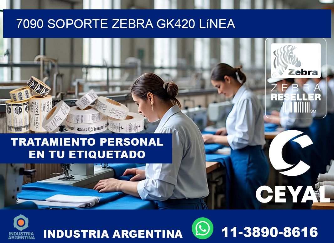 7090 soporte zebra gk420 línea