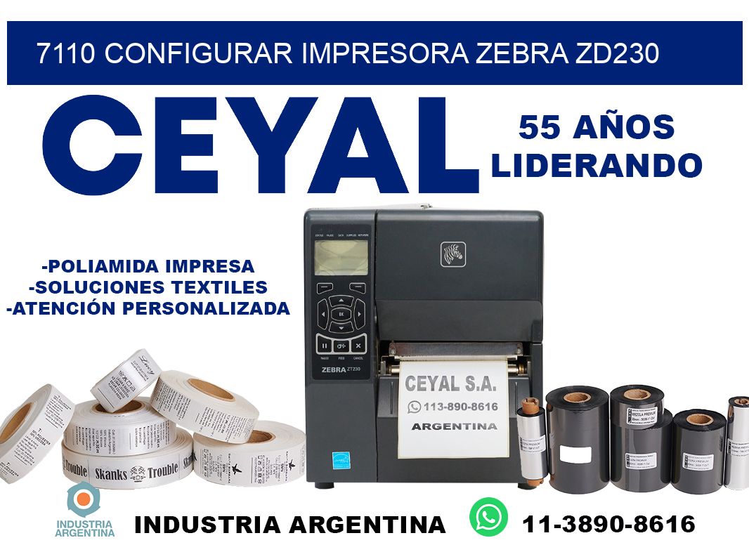 7110 configurar impresora zebra zd230