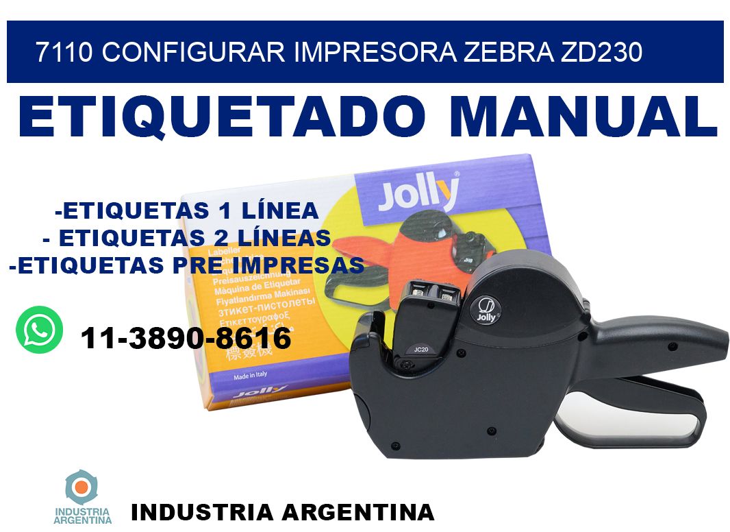 7110 configurar impresora zebra zd230