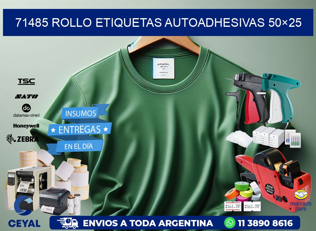 71485 Rollo Etiquetas autoadhesivas 50×25